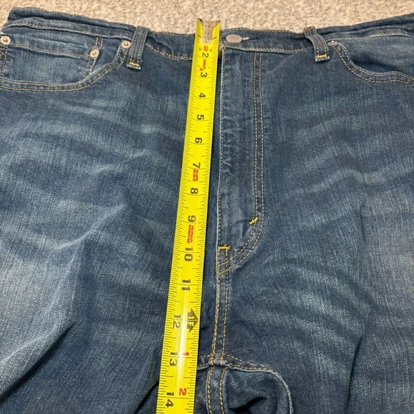 Levi’s 505 Men’s Straight Leg Jeans W40x30 Dark Blue Wash Stretch - Picture 7 of 9
